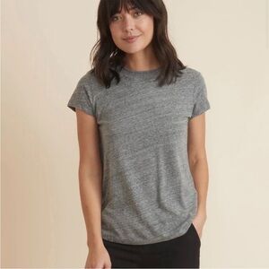Marine Layer Women’s Swing Crew Tee Heather Gray Short Sleeve Top Sz M NEW